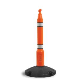 Pfosten + Sockel mit Ballastmöglichkeit SKIPPER Orange
